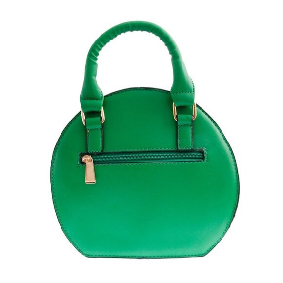 The Green Rounded Rose Handbag - Picture 4 of 6